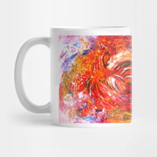 Phoenix fire bird art painting abstract Mug